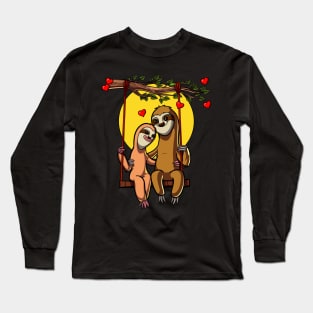 Cute Sloth Couple Long Sleeve T-Shirt